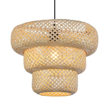 Lampada a sospensione con cavo TULUM 1xE27/15W/230V in bambù