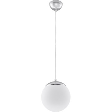 Lampada a sospensione con cavo UGO 1xE27/15W/230V Ø 20 cm bianco
