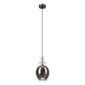 Lampada a sospensione con cavo VELLO 1xE27/15W/230V nero/rosa fumé/beige/nero