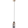 Lampada a sospensione con cavo WOODNEST 1xE27/15W/230V pino/nero fumé