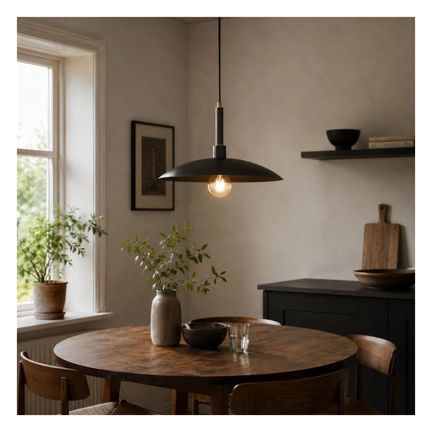 Lampada a sospensione con cavo YUMI 1xE27/15W/230V nera
