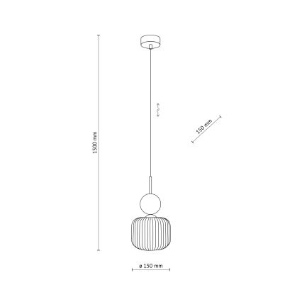 Lampada a sospensione con cord SOPHIA 1xE14/10W/230V nero/verde/fumé beige