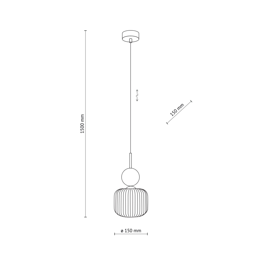 Lampada a sospensione con cord SOPHIA 1xE14/10W/230V nero/verde/fumé beige