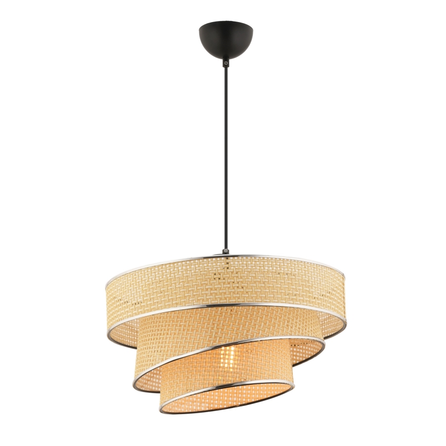 Lampada a Sospensione Couper 1xE27/60W/230V Beige/Cromo Lucido