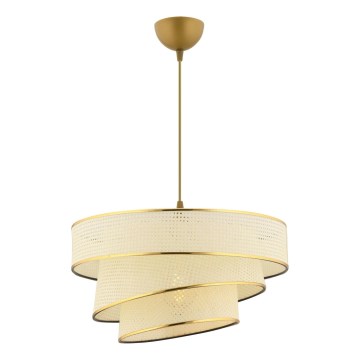 Lampada a sospensione COUPER 1xE27/60W/230V bianca/oro