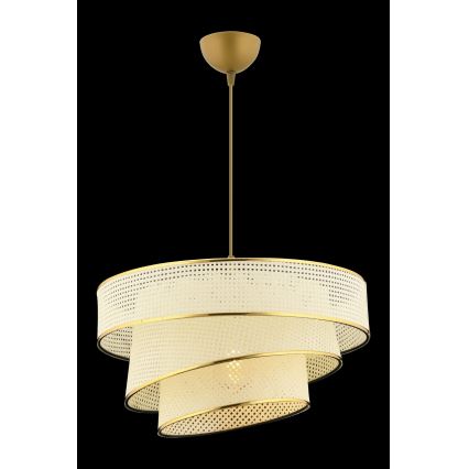 Lampada a sospensione COUPER 1xE27/60W/230V bianca/oro