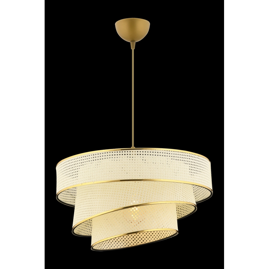 Lampada a sospensione COUPER 1xE27/60W/230V bianca/oro