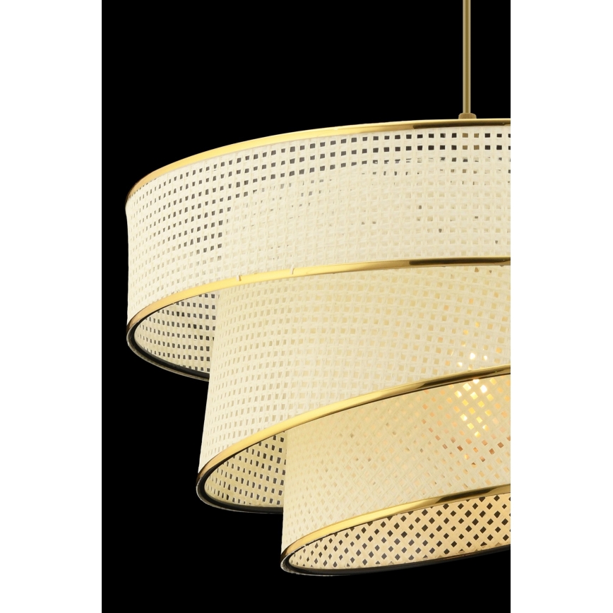 Lampada a sospensione COUPER 1xE27/60W/230V bianca/oro
