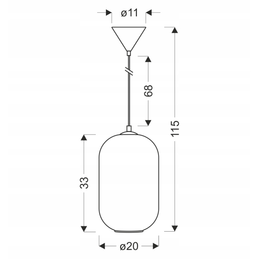 Lampada a sospensione CRESTO 1xE27/40W/230V bianca