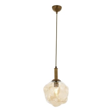 Lampada a sospensione CRUMPLED 1xE27/40W/230V bronzo/crema