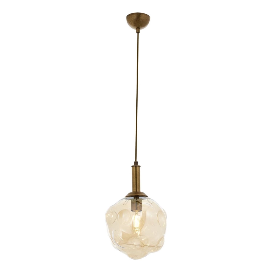 Lampada a sospensione CRUMPLED 1xE27/40W/230V bronzo/crema