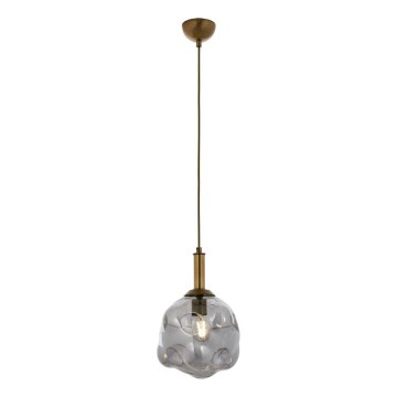 Lampada a sospensione CRUMPLED 1xE27/40W/230V bronzo/fumé