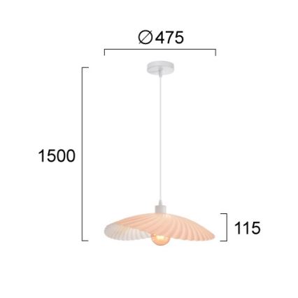 Lampada a sospensione DANCE 1xE27/40W/230V rosa