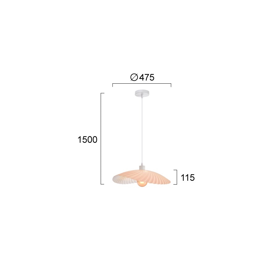 Lampada a sospensione DANCE 1xE27/40W/230V rosa
