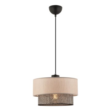 Lampada a sospensione ECHO 1xE27/60W/230V beige/grigia