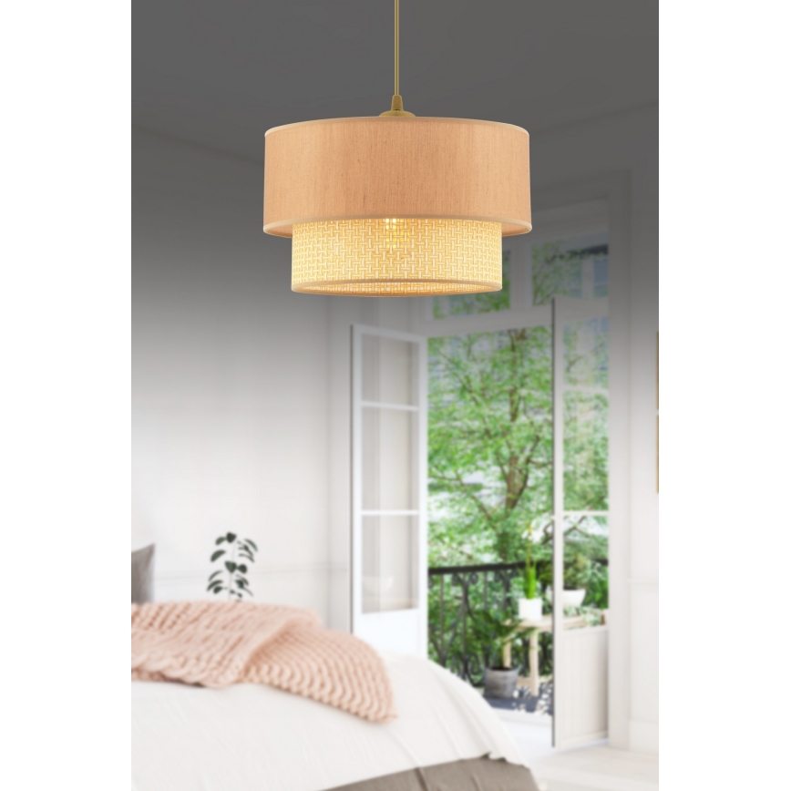 Lampada a sospensione ECHO 1xE27/60W/230V beige