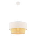 Lampada a sospensione ECHO 1xE27/60W/230V crema/beige