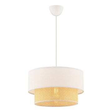 Lampada a sospensione ECHO 1xE27/60W/230V crema/beige