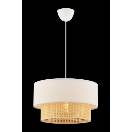 Lampada a sospensione ECHO 1xE27/60W/230V crema/beige