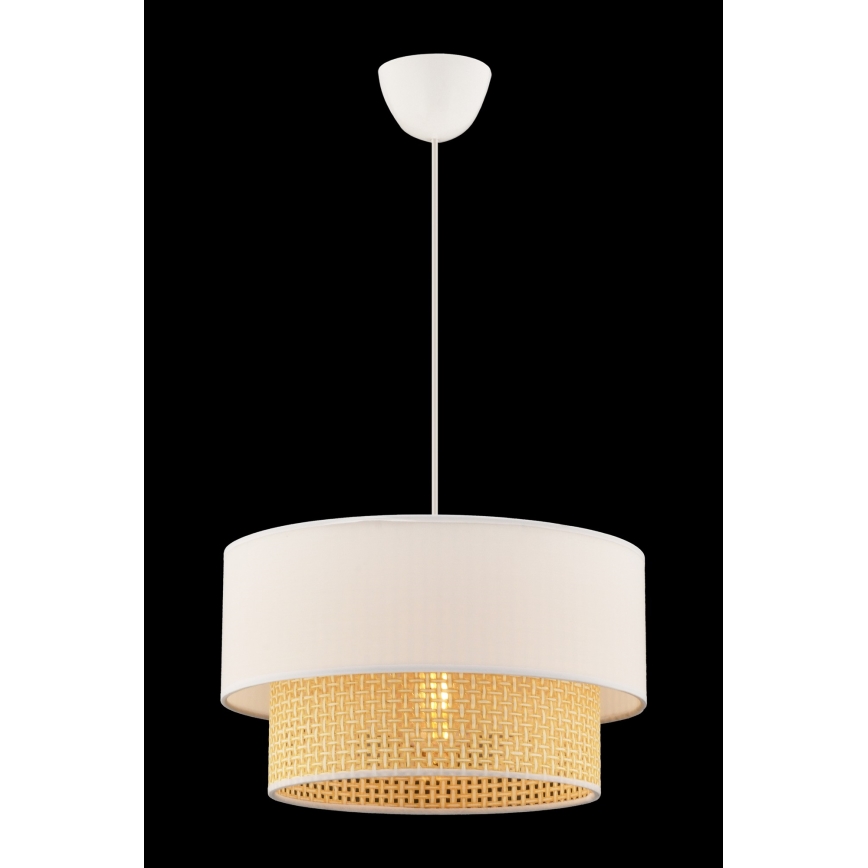 Lampada a sospensione ECHO 1xE27/60W/230V crema/beige
