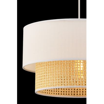Lampada a sospensione ECHO 1xE27/60W/230V crema/beige