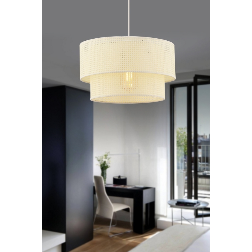 Lampada a sospensione ECHO 1xE27/60W/230V crema