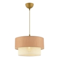 Lampada a sospensione ECHO 1xE27/60W/230V marrone/crema