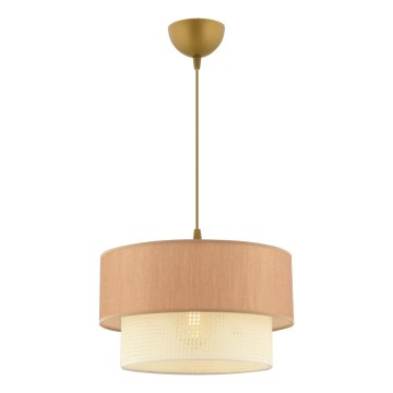 Lampada a sospensione ECHO 1xE27/60W/230V marrone/crema