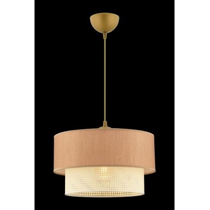 Lampada a sospensione ECHO 1xE27/60W/230V marrone/crema