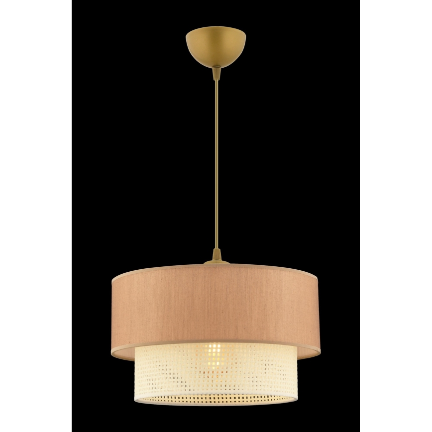 Lampada a sospensione ECHO 1xE27/60W/230V marrone/crema