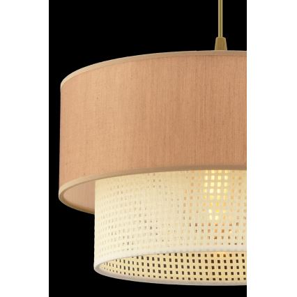 Lampada a sospensione ECHO 1xE27/60W/230V marrone/crema