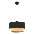 Lampada a sospensione ECHO 1xE27/60W/230V nera/beige