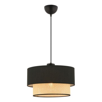 Lampada a sospensione ECHO 1xE27/60W/230V nera/beige