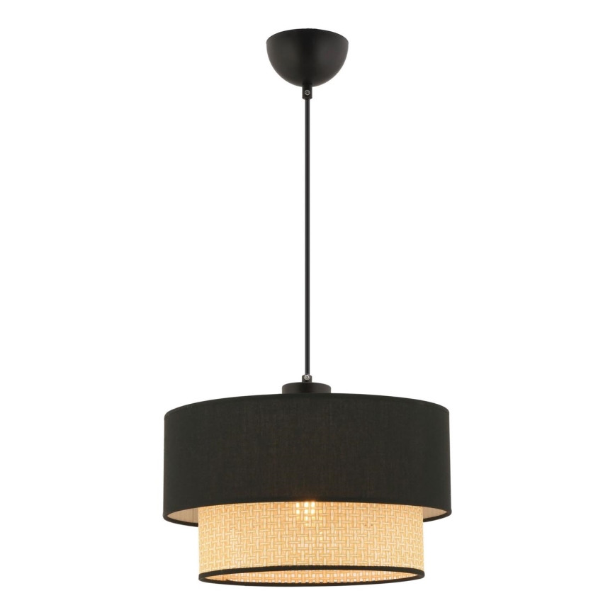 Lampada a sospensione ECHO 1xE27/60W/230V nera/beige