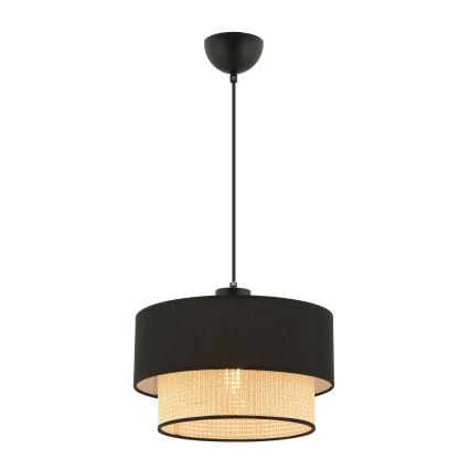 Lampada a sospensione ECHO 1xE27/60W/230V nera/beige