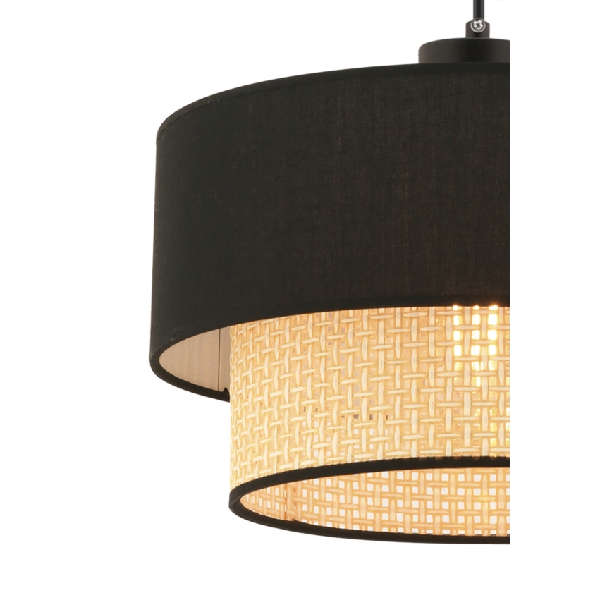 Lampada a sospensione ECHO 1xE27/60W/230V nera/beige