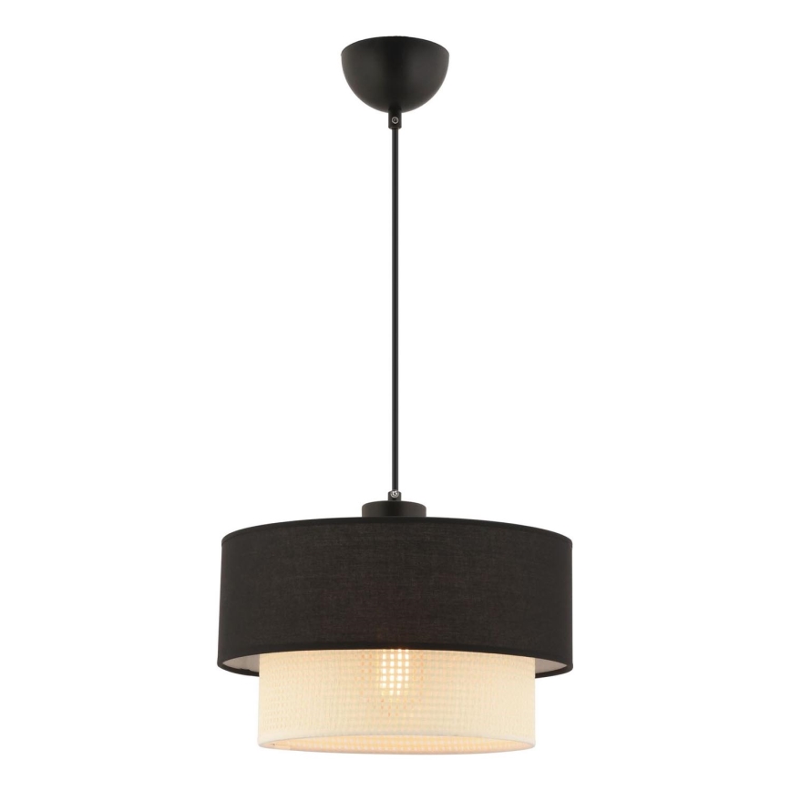 Lampada a sospensione ECHO con cavo 1xE27/60W/230V, nero/crema