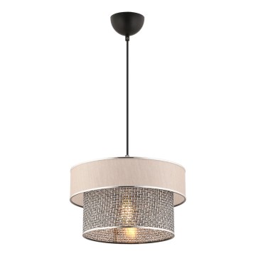 Lampada a sospensione ERO 1xE27/60W/230V crema/grigio