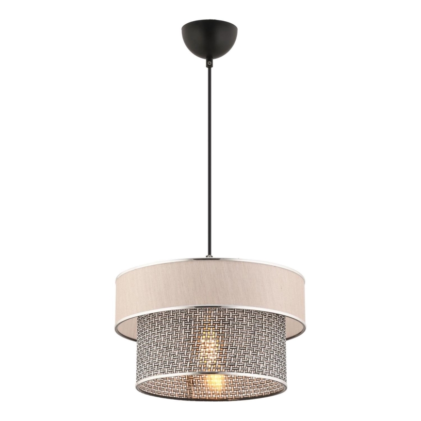 Lampada a sospensione ERO 1xE27/60W/230V crema/grigio