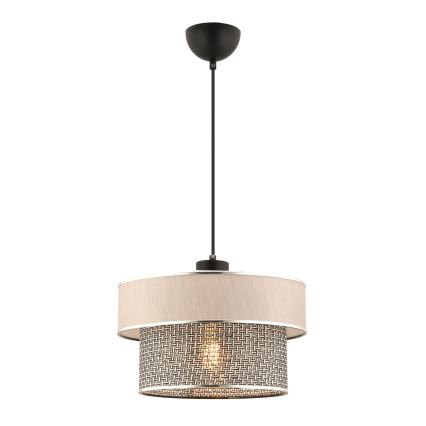 Lampada a sospensione ERO 1xE27/60W/230V crema/grigio