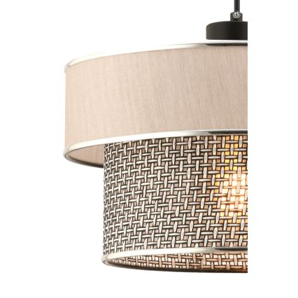 Lampada a sospensione ERO 1xE27/60W/230V crema/grigio