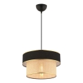 Lampada a sospensione ERO 1xE27/60W/230V nera/beige