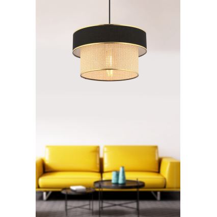 Lampada a sospensione ERO 1xE27/60W/230V nera/beige