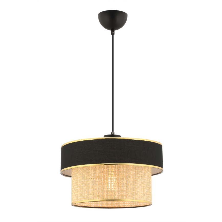 Lampada a sospensione ERO 1xE27/60W/230V nera/beige