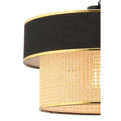 Lampada a sospensione ERO 1xE27/60W/230V nera/beige