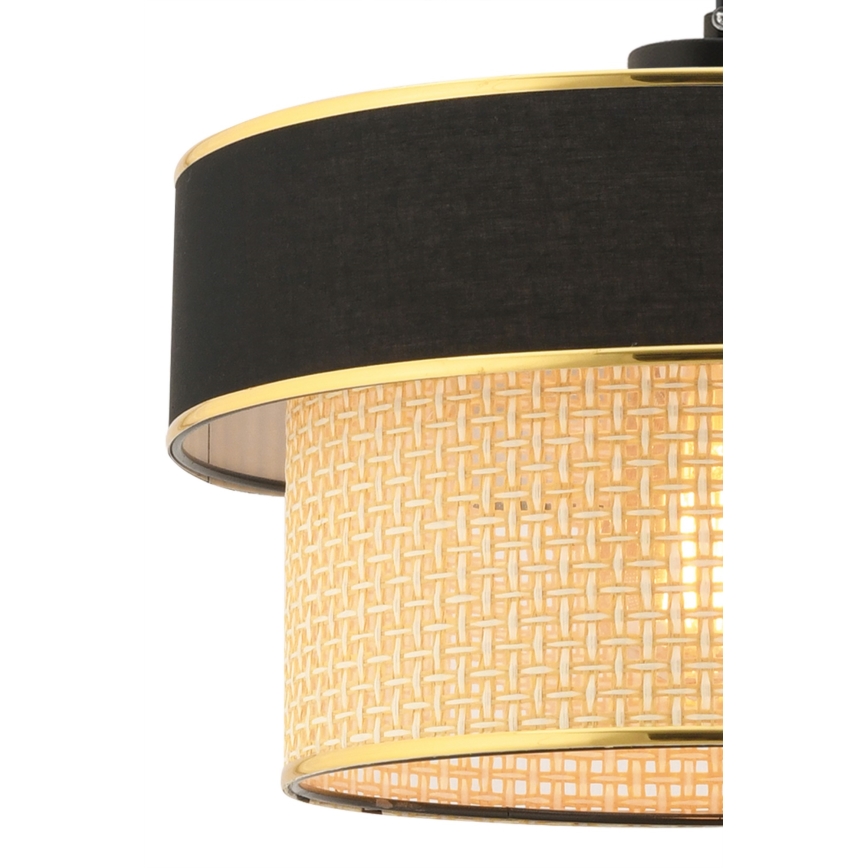 Lampada a sospensione ERO 1xE27/60W/230V nera/beige