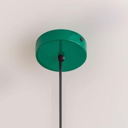 Lampada a sospensione ETNA con cavo 1xE27/15W/230V Ø 25 cm verde