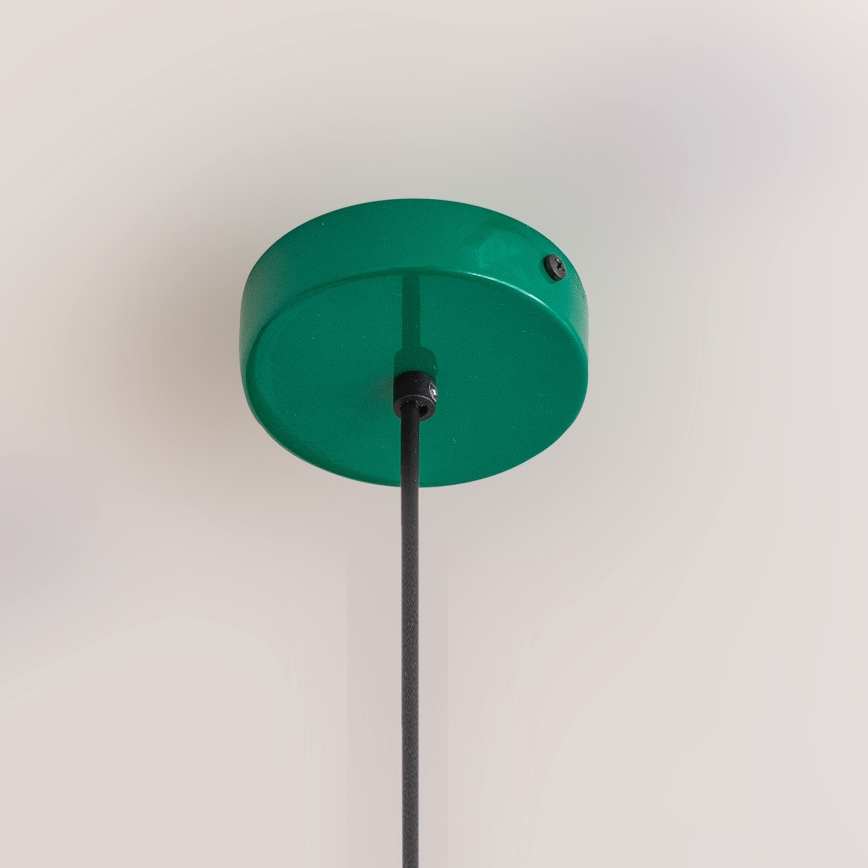 Lampada a sospensione ETNA con cavo 1xE27/15W/230V Ø 25 cm verde