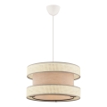 Lampada a sospensione HALO 1xE27/60W/230V beige/crema