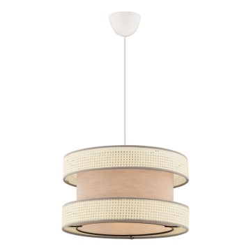 Lampada a sospensione HALO 1xE27/60W/230V beige/crema